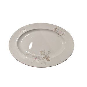 Johann Haviland Dawn Rose Bavaria Germany Large Platter Fine China 15" x 11"